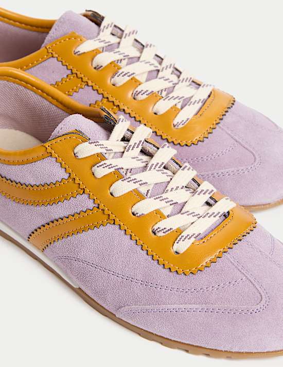 Suede Side Stripe Retro Runner Trainers