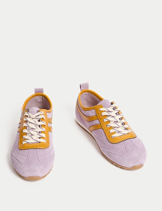 Suede Side Stripe Retro Runner Trainers