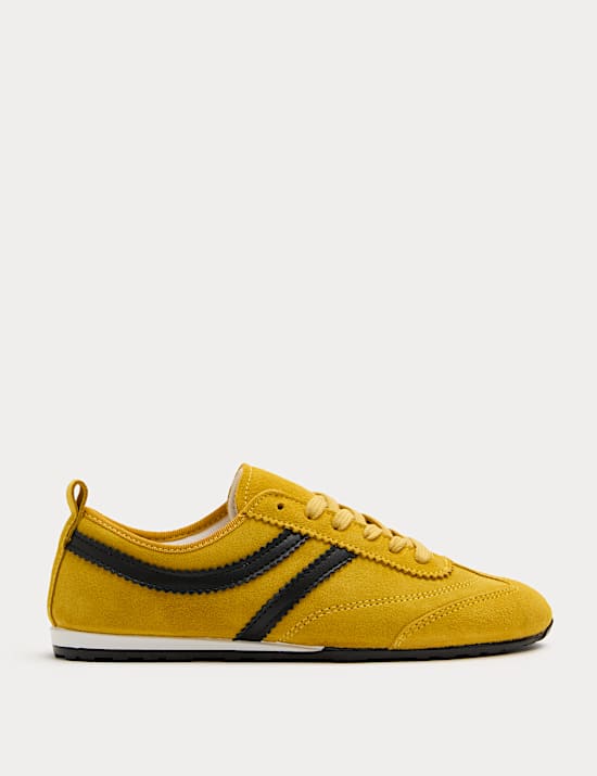 Suede Side Stripe Retro Runner Trainers