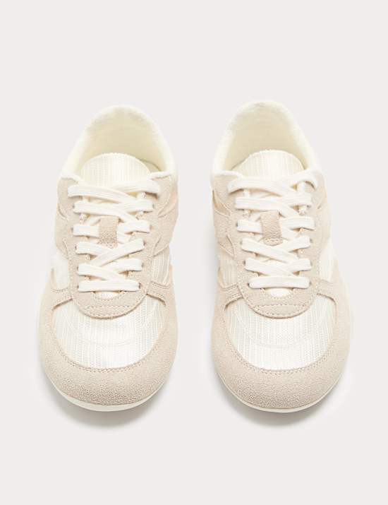 Leather Mix Side Detail Retro Runner Trainers