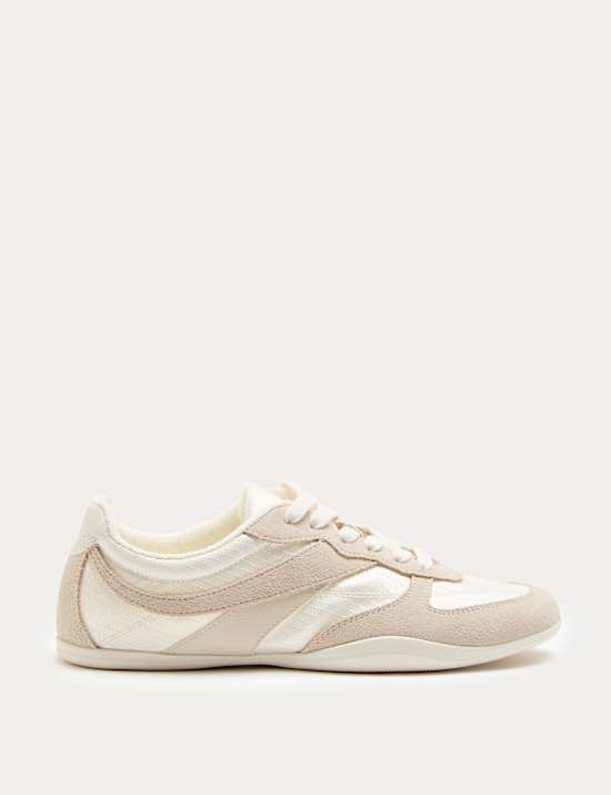 Leather Mix Side Detail Retro Runner Trainers