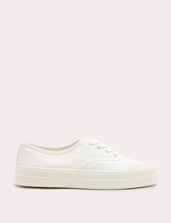 Cup Sole Platform Plimsoll Trainers