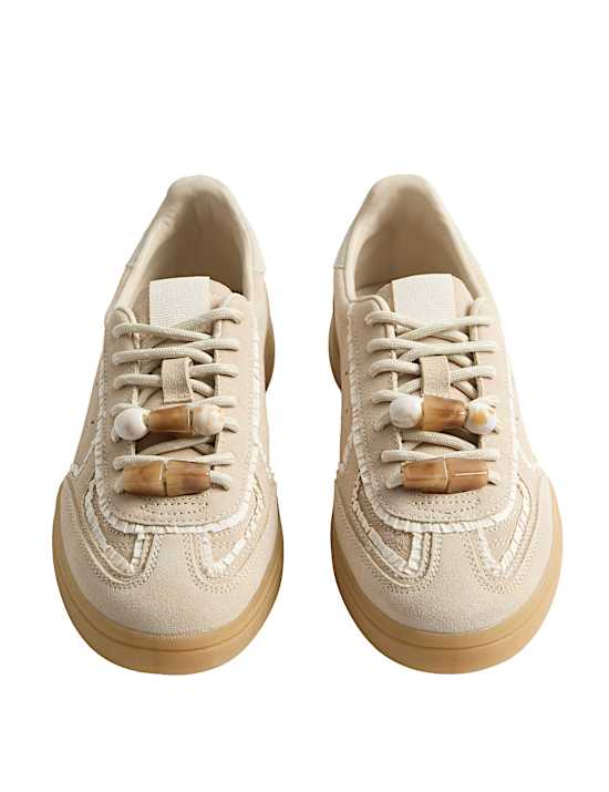 Suede Bead Detail Trainers