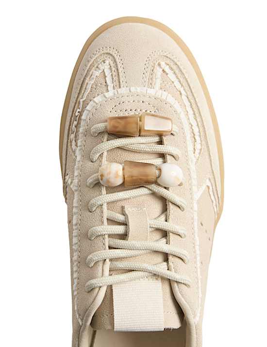 Suede Bead Detail Trainers