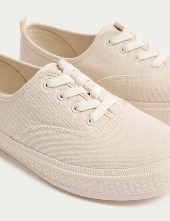 Canvas Lace Up Trainers