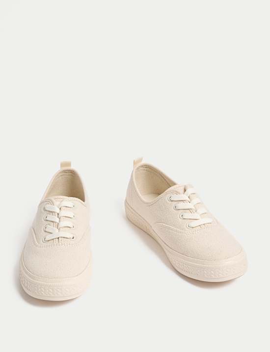Canvas Lace Up Trainers