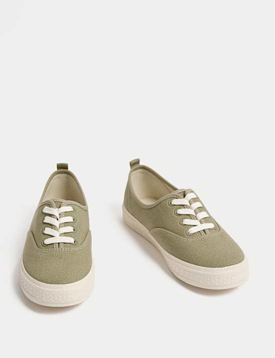 Canvas Lace Up Trainers