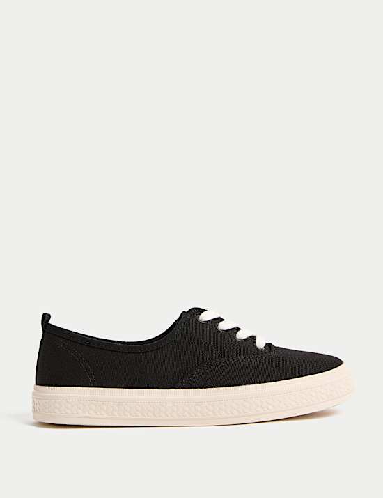 Canvas Lace Up Trainers
