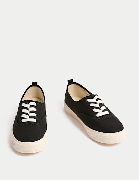 Canvas Lace Up Trainers