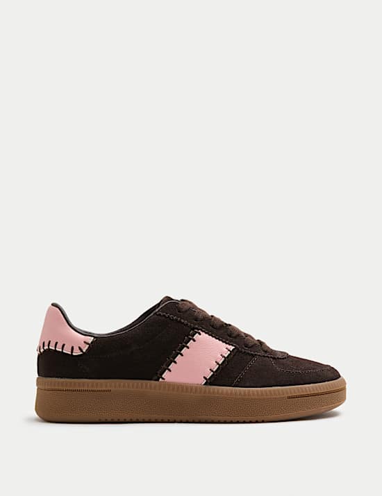 Suede Side Detail Platform Trainers