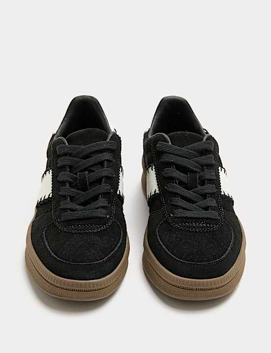 Suede Side Detail Platform Trainers
