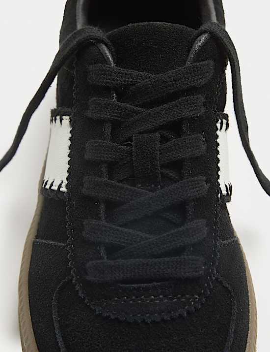 Suede Side Detail Platform Trainers