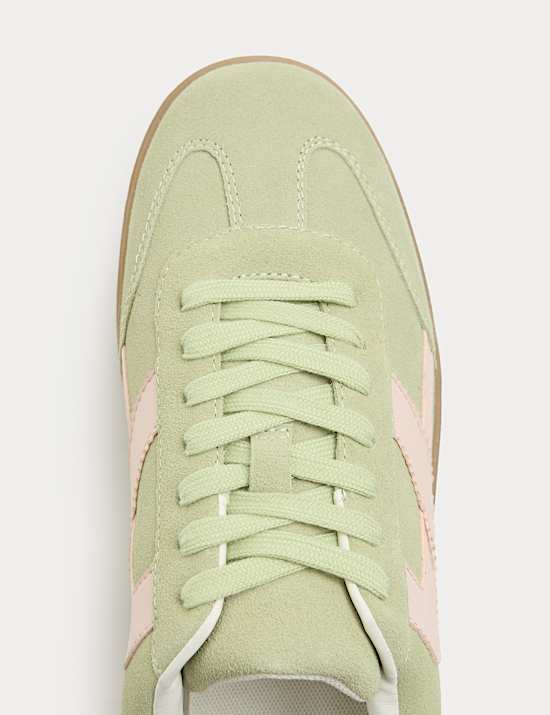 Suede Side Detail Platform Trainers