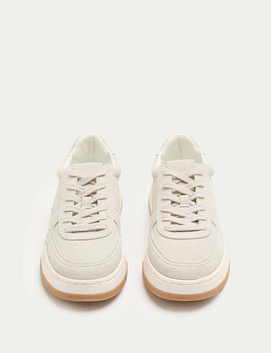 Suede Lace Up Skate Trainers