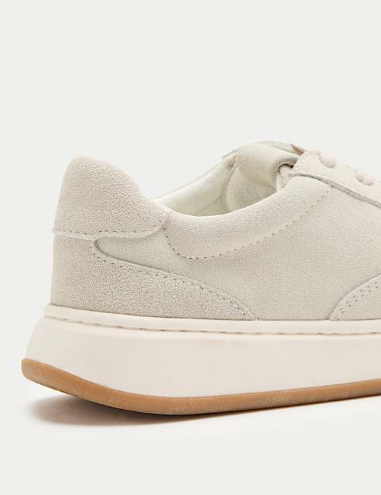 Suede Lace Up Skate Trainers