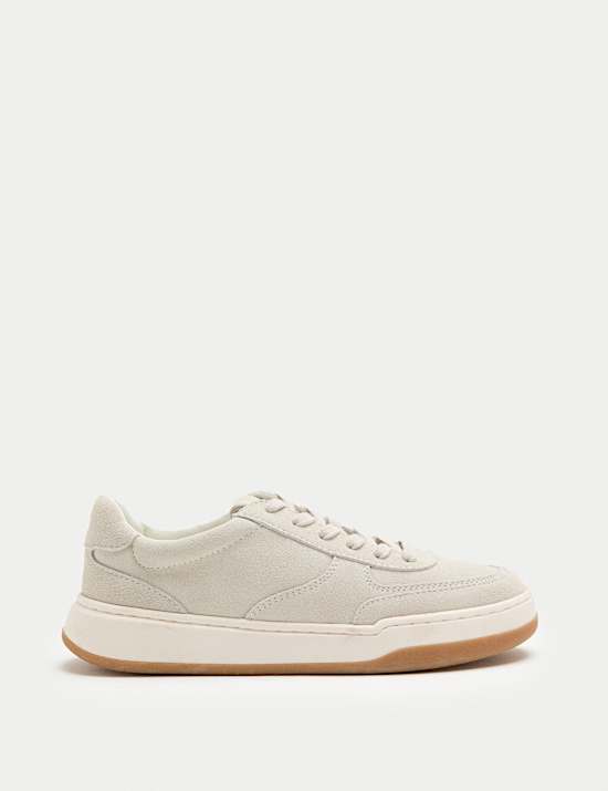 Suede Lace Up Skate Trainers