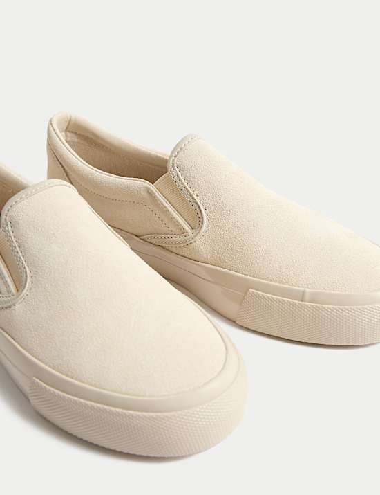 Suede Slip On Trainers
