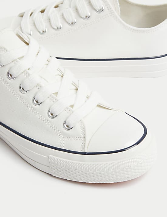 Canvas Lace Up Trainers