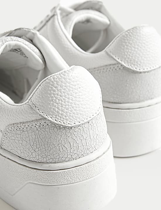 Leather Lace Up Chunky Trainers