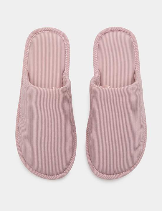 Striped Mule Slippers