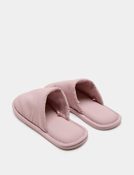 Striped Mule Slippers
