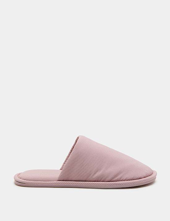 Striped Mule Slippers