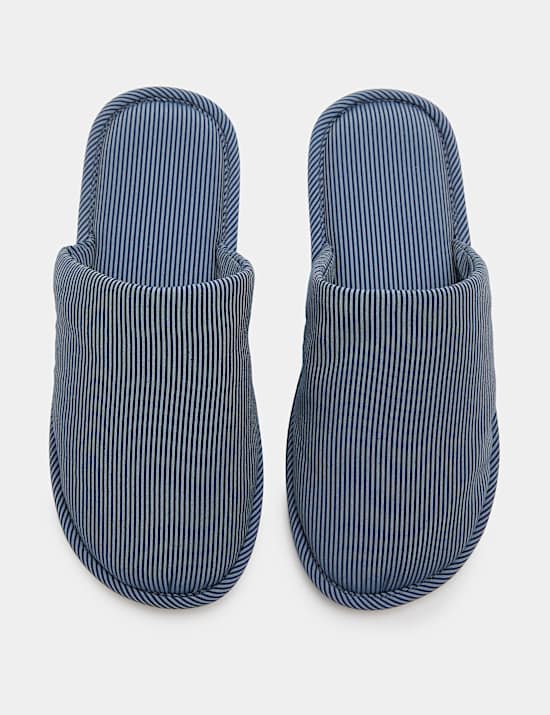 Striped Mule Slippers