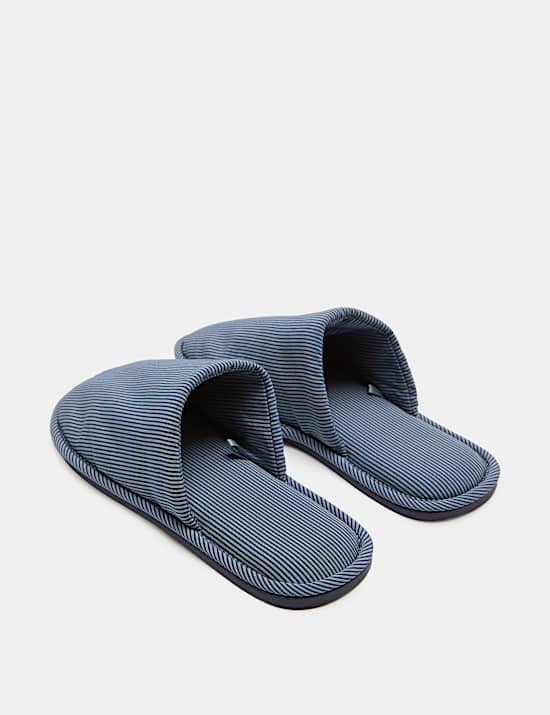 Striped Mule Slippers