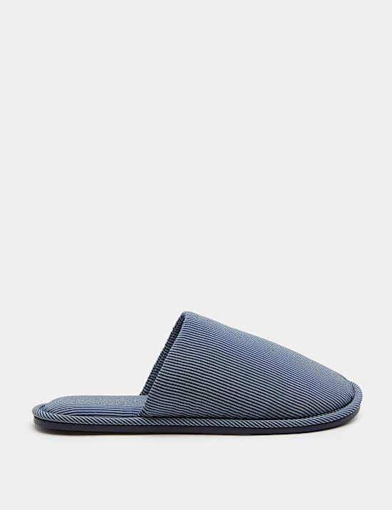Striped Mule Slippers
