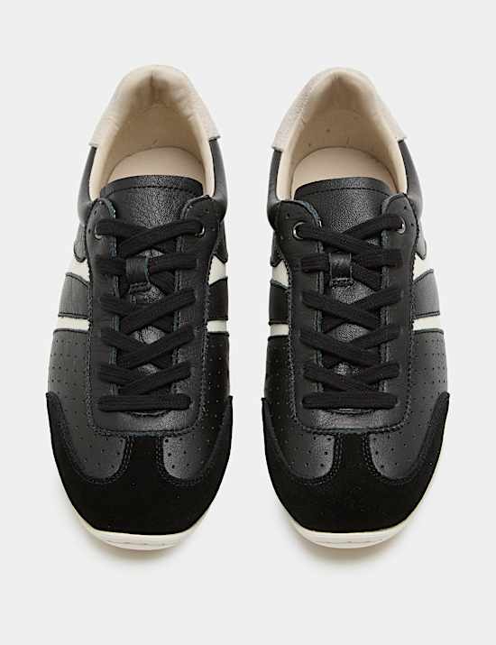 Leather Retro Side Detail Trainers