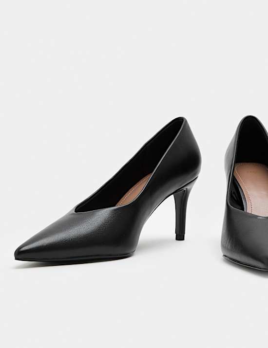 Stiletto Heel Pointed Court Shoes