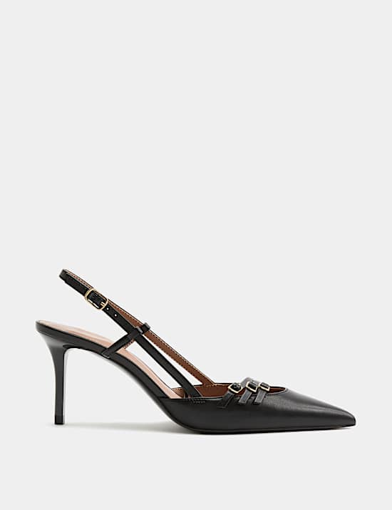 Buckle Ankle Strap Stiletto Heel Court Shoes