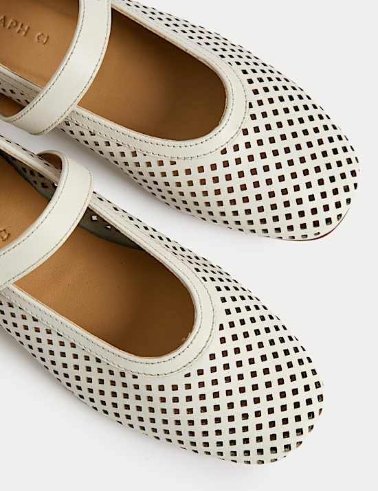 Leather Flat Ballet Pumps