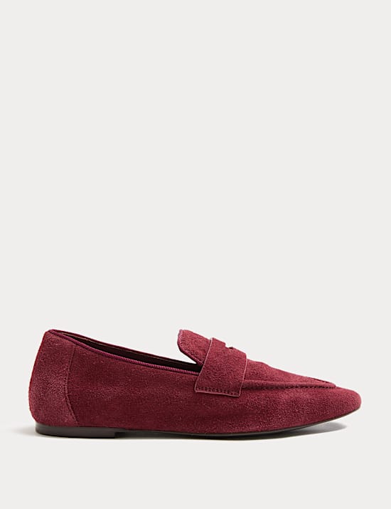 Soft Suede Flat Loafers