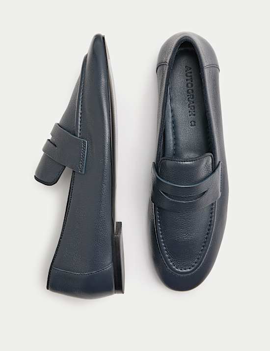 Soft Leather Flat Loafers