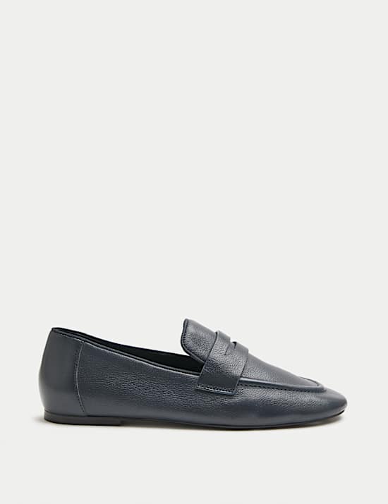 Soft Leather Flat Loafers