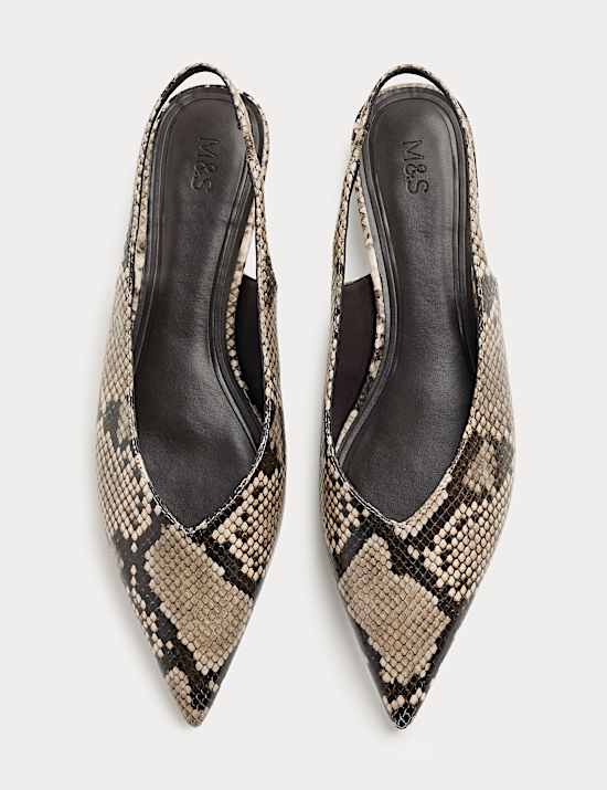 Micro Kitten Heel Slingback Sandals