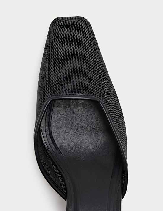 Mesh Wedge Pointed Mules