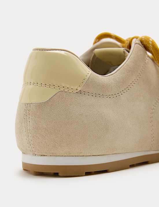 Suede Double Lace Up Trainers