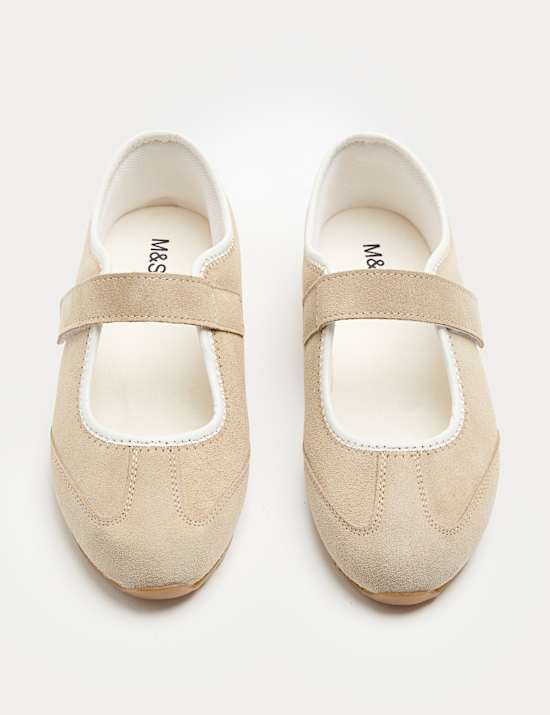 Suede Single Strap Mary Jane Trainers