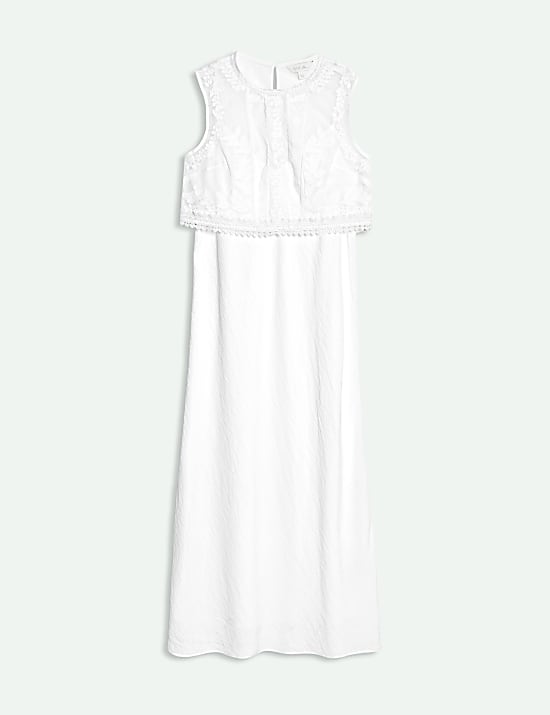 Kleid mit Mesh-Paneelen