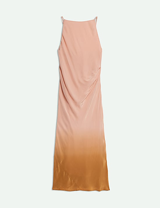 Back Detail Ombre Slip Dress