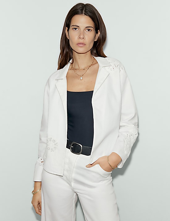Pure Cotton Cut-Out Jacket