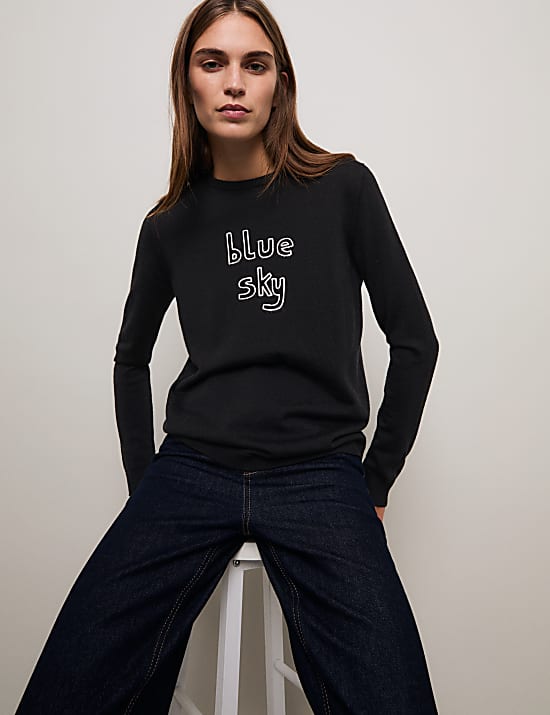 Pure Merino Wool Blue Sky Jumper