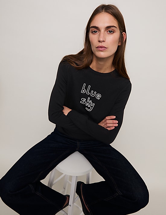 Pure Merino Wool Blue Sky Jumper