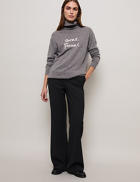 מכנסיים מבד עשיר בצמר