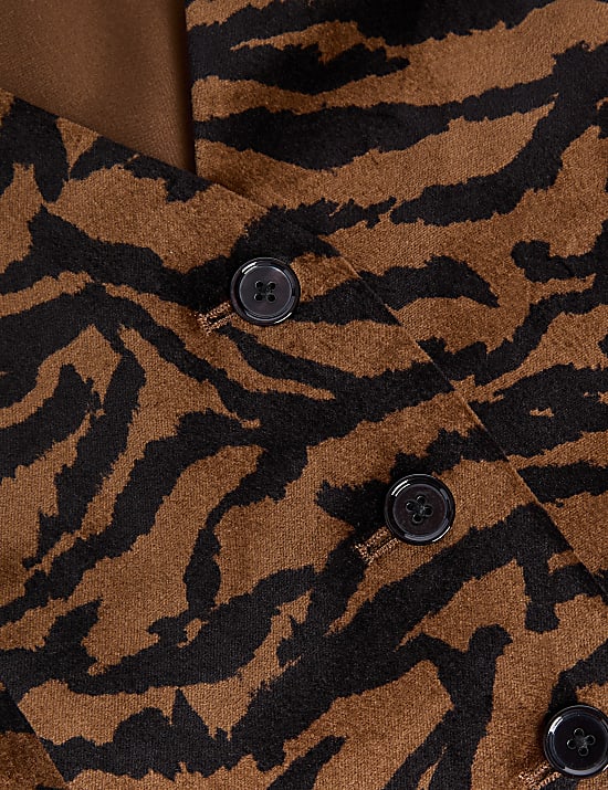 Velvet Animal-Print Waistcoat