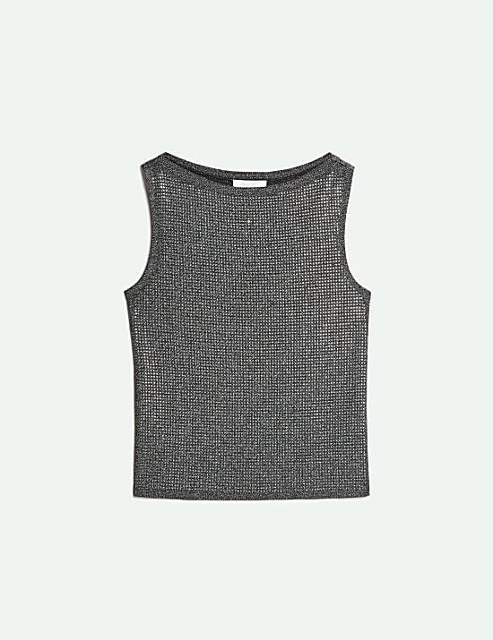 Top clouté en jersey