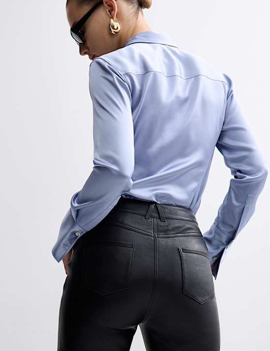 Leather High Waisted Trousers