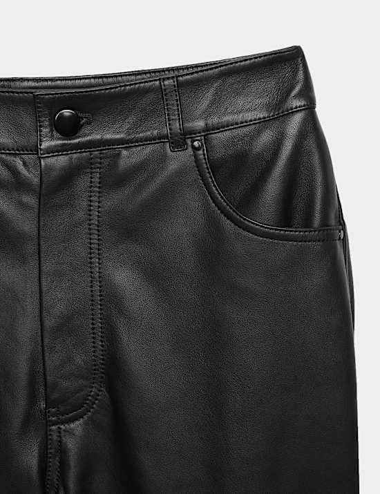 Leather High Waisted Trousers